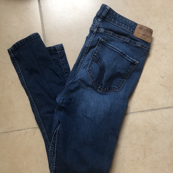 HOLLISTER HIGH RISE SKINNY DARK BLUE (7S W28 L29) - Picture 4 of 4